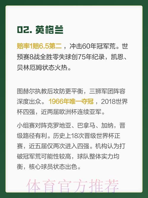 2026世界杯夺冠热门球队全解析 2026世界杯夺冠热门球队全解析